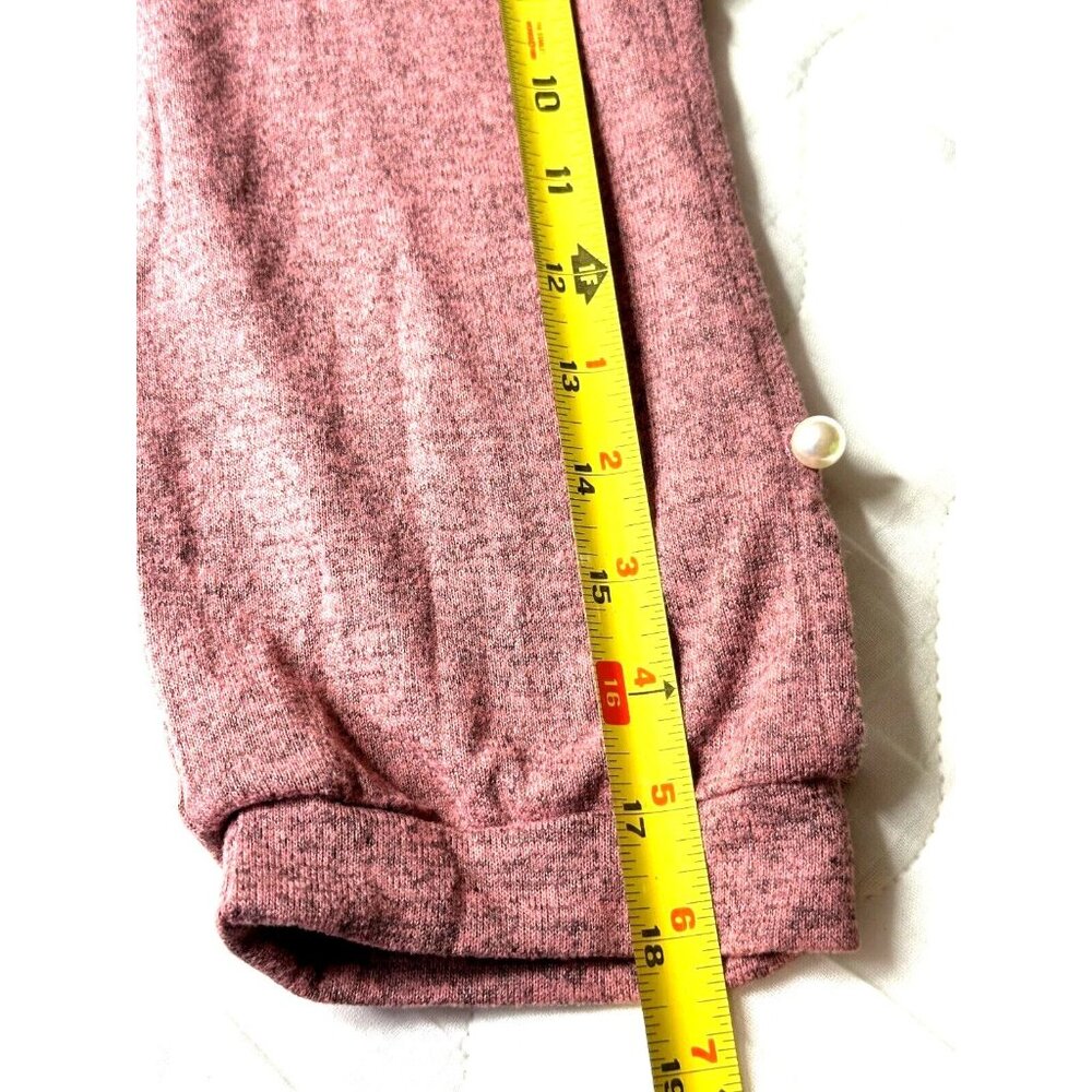 Louise Paris Shirt Sweater Pink Split Sleeve Pearl Accents Womens XL Chic Top - Picture 11 of 12